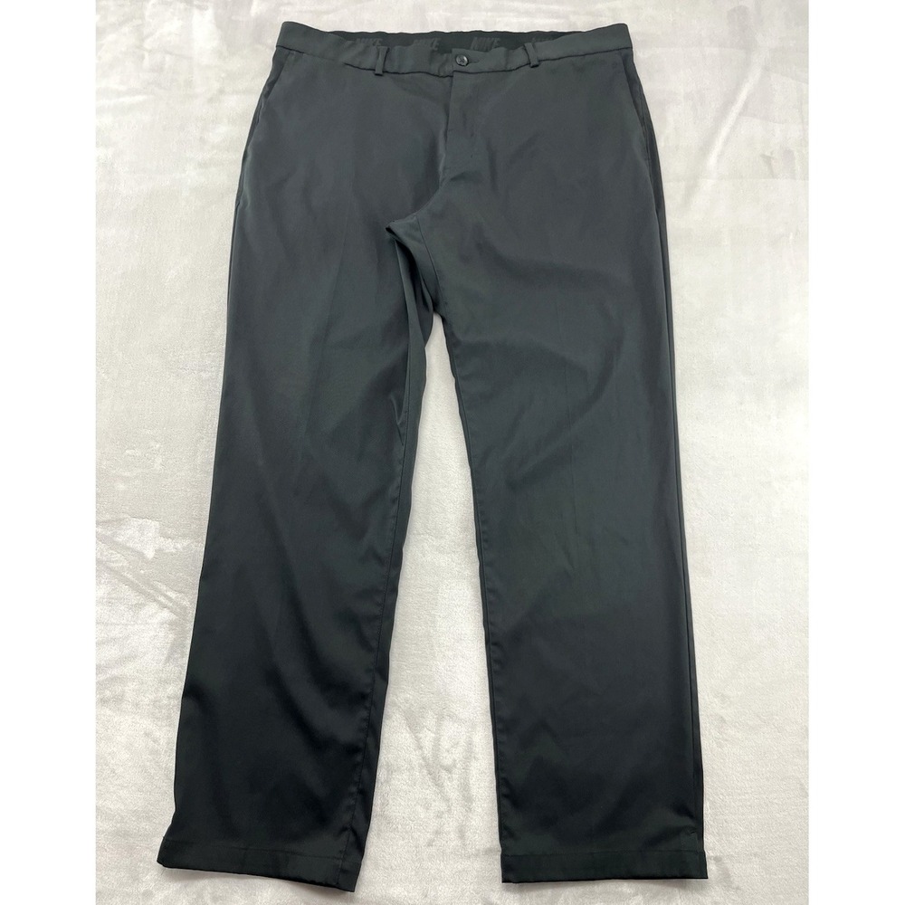 Nike Core Golf Pants Men 30x32 Black Standard Flex Flat Front DRI-FIT Swoosh